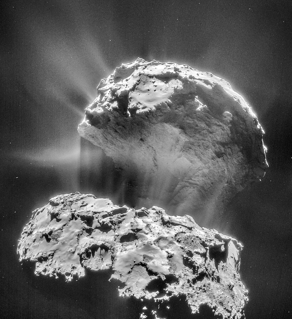 ESA/Rosetta/NAVCAM – CC BY-SA IGO 3.0 ; traitement Guillaume Cannat